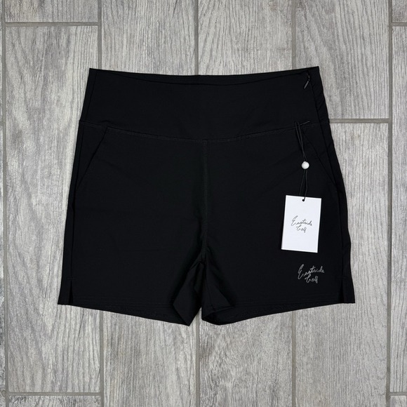 Eastside Golf Pants - Eastside Golf Hi Waist Active Shorts NWT‎ Logo Gym Womens Pockets Black EGWS5015